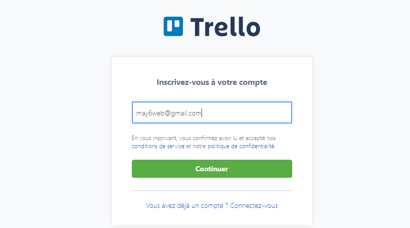 creation compte Trello
