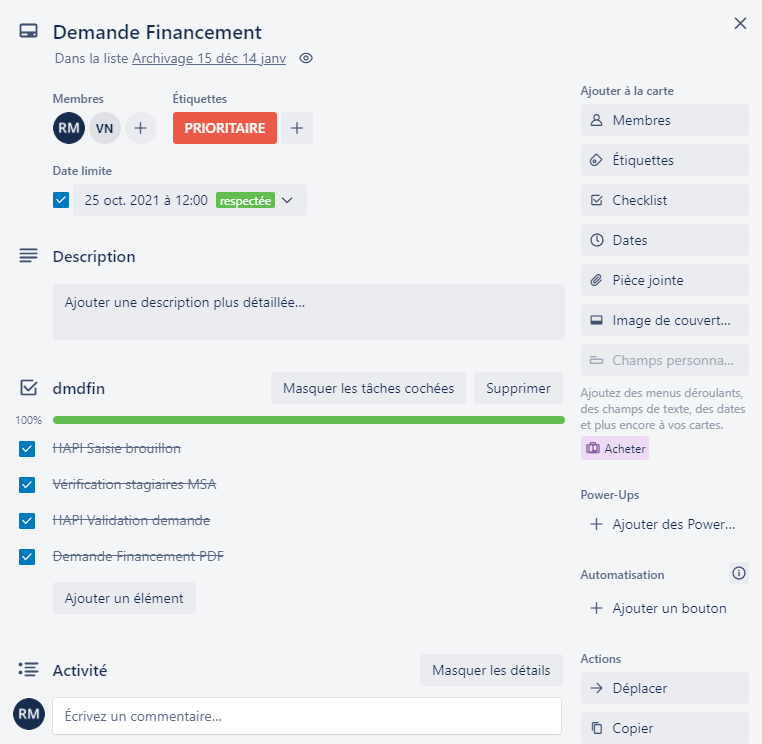 Carte Trello