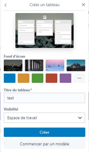 création tableau A à Z