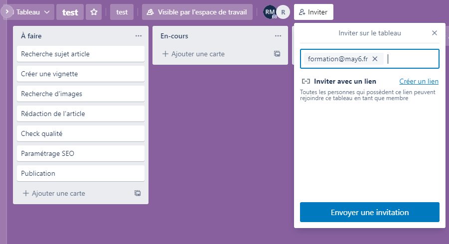 inviter membres