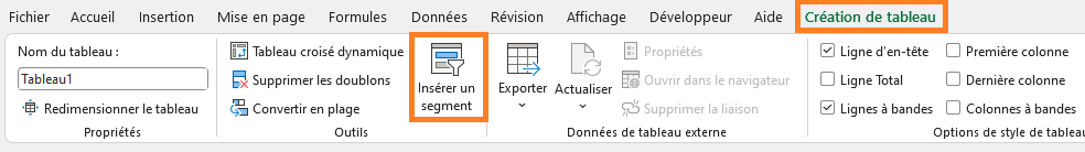 insérer un segment