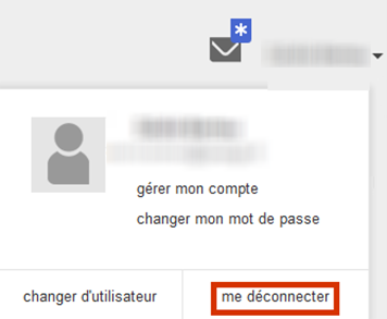 déconnexion au compte