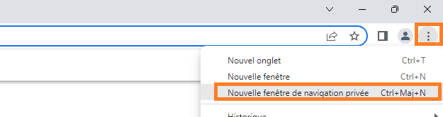 mode incognito Chrome