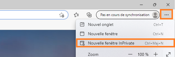 mode incognito edge