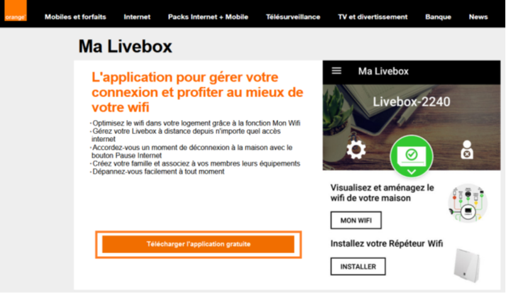 accès appli Ma Livebox