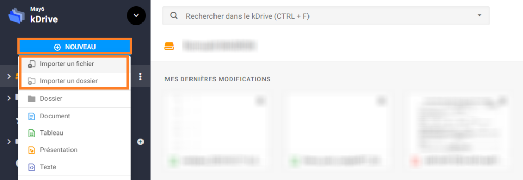 Import nouveau fichier