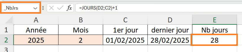 Définition d'un nom