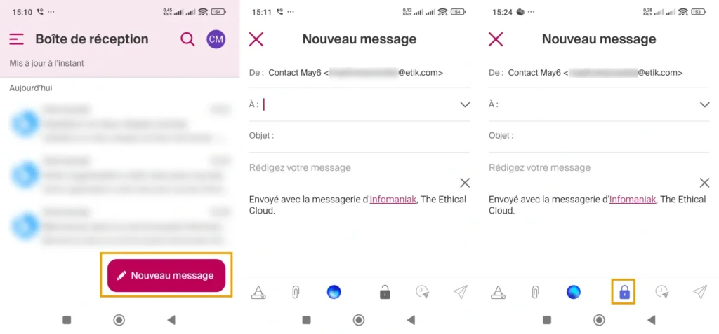 activer chiffrement sur mobile