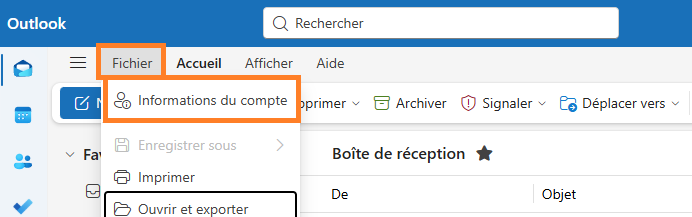 Accès aux paramètres