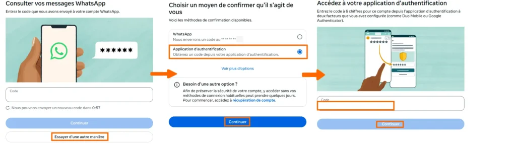 Connexion avec TOTP sur Facebook