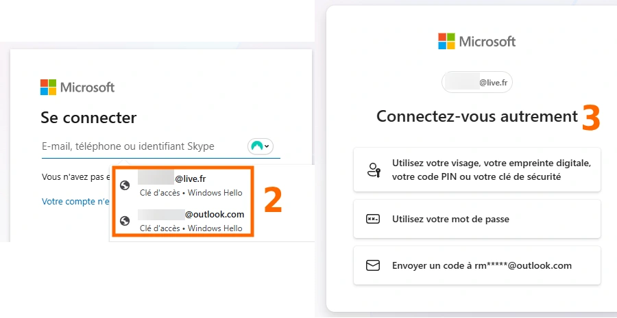Connexion au compte Microsoft