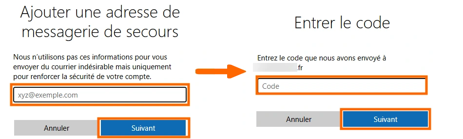 Méthode OTP par mail